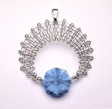 Preview: 308 Klöppelschmuck Bastelset  „Himmelblau“